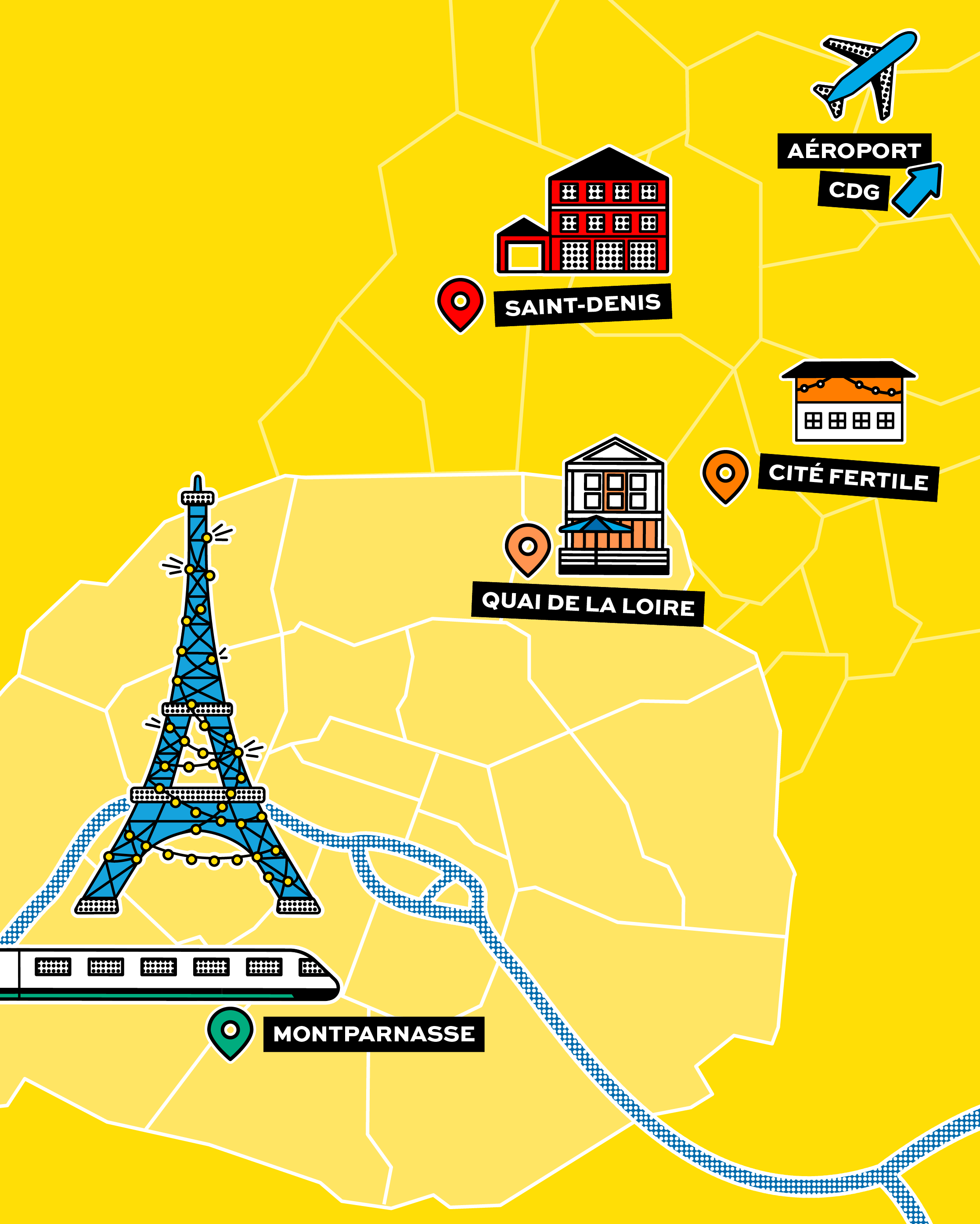 Paname lieux carte tap houses